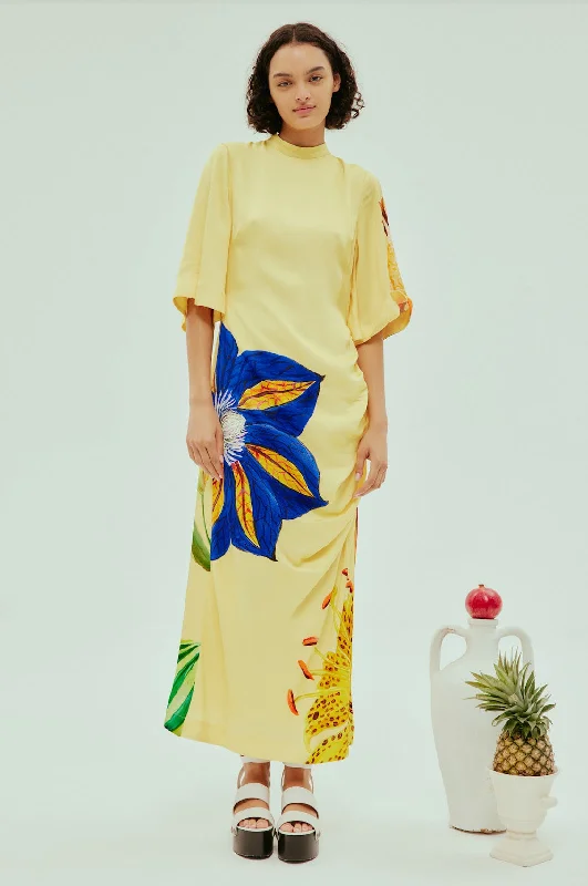 Alemais Dahlia Midi Dress - Lemon | PRE ORDER