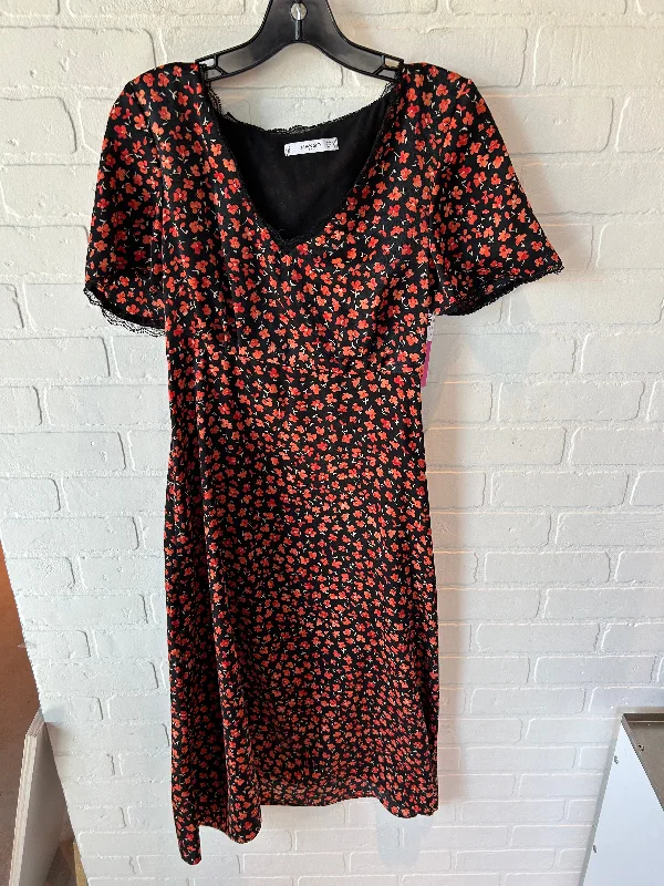 Dress Casual Maxi By Mango In Black & Red, Size: Xs