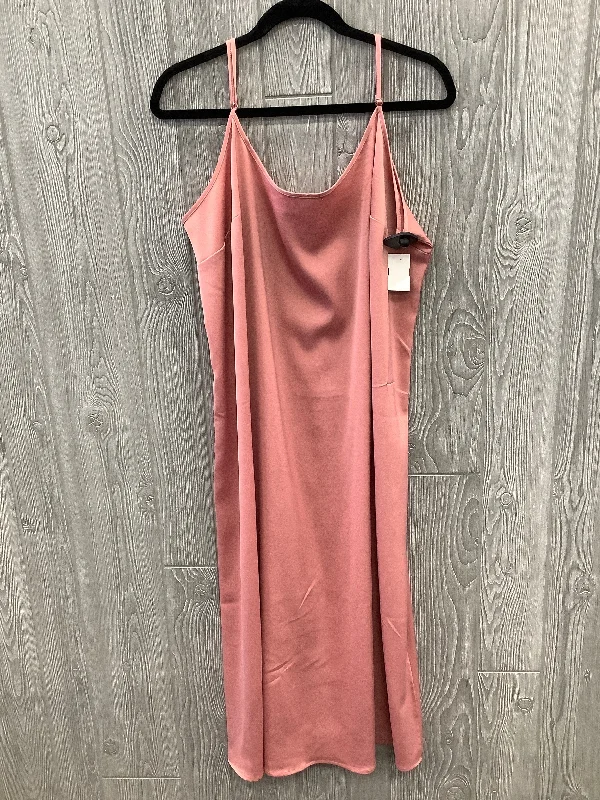 Dress Party Midi By Eloquii In Pink, Size: Xl