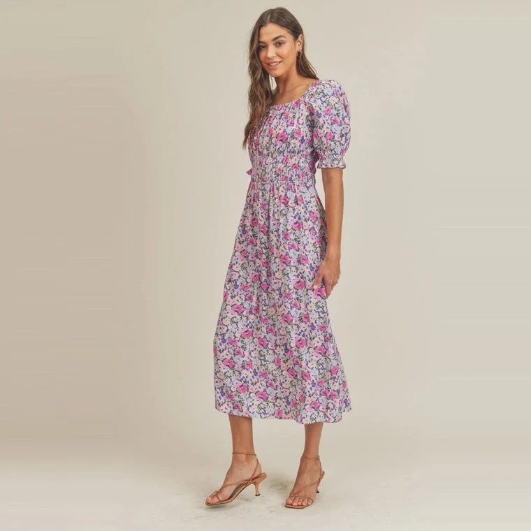 Midi Dress (Multi Floral)