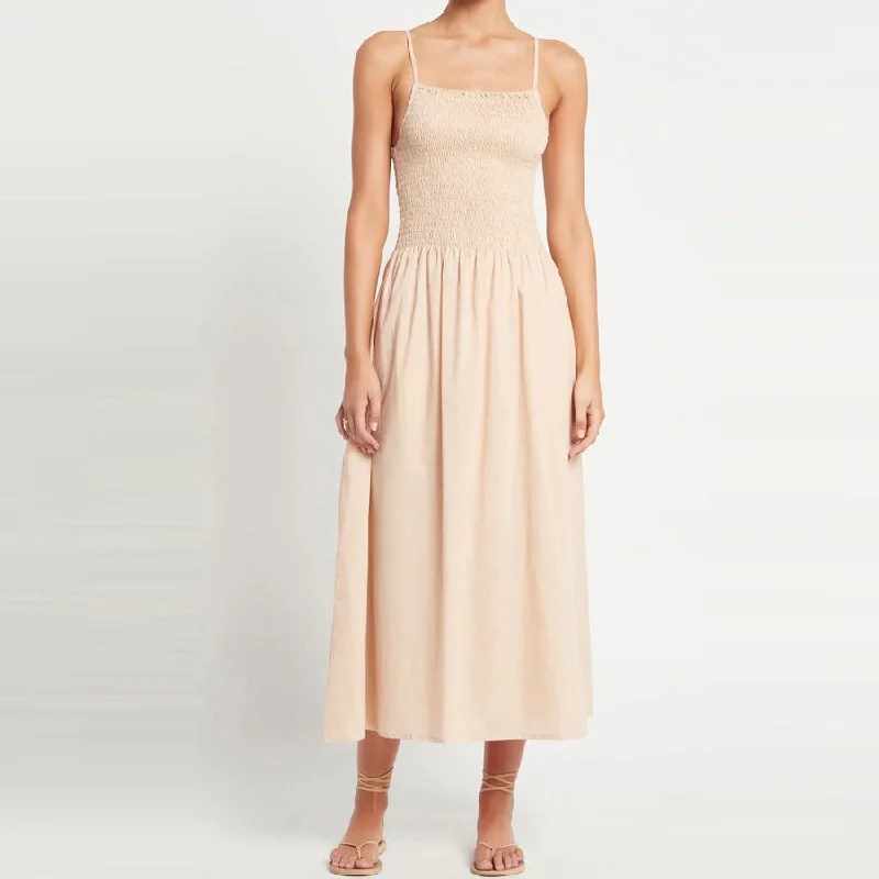 Nolie Midi Dress (Plain Sand)