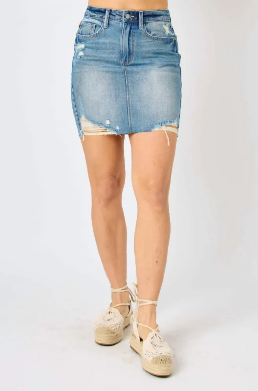 Shania Denim Skirt In Blue