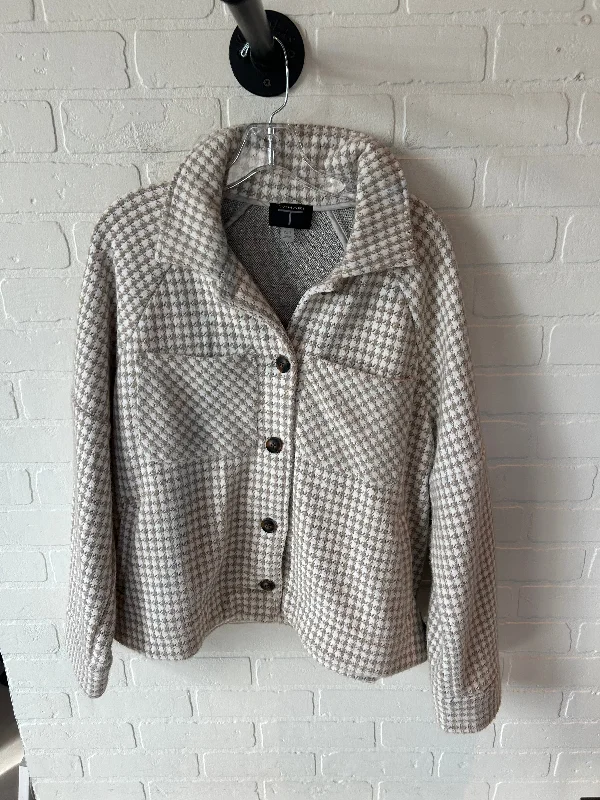 Blazer By Tahari By Arthur Levine In Tan & White, Size: Xl