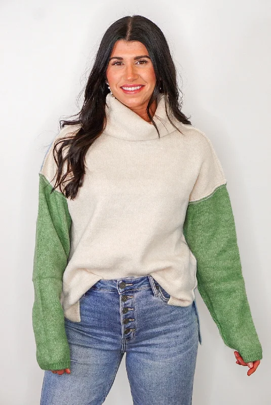 Perfect Harmony Cream Colorblock Sweater