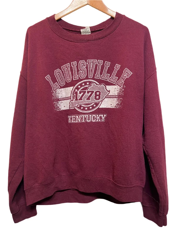 Louisville Kentucky Mens Burgundy Sweatshirt (Size M)