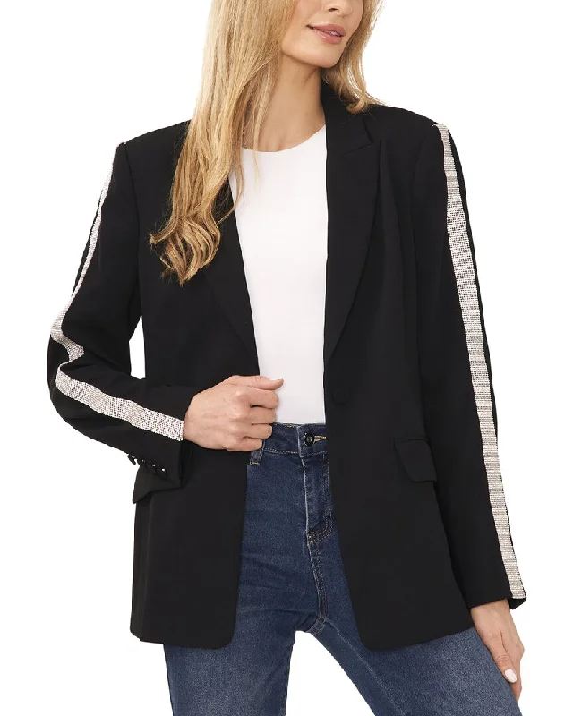 Cece Rhinestone Trim Blazer